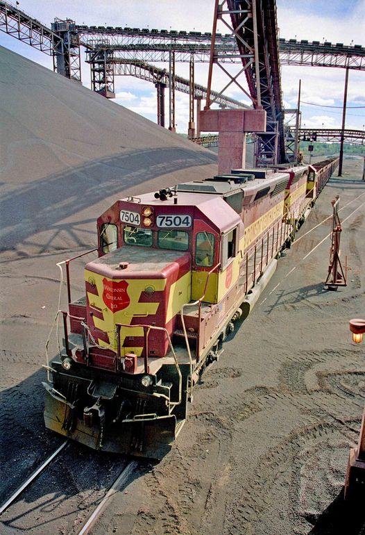 WC 7504 loads at Empire Mine, Palmer, MI